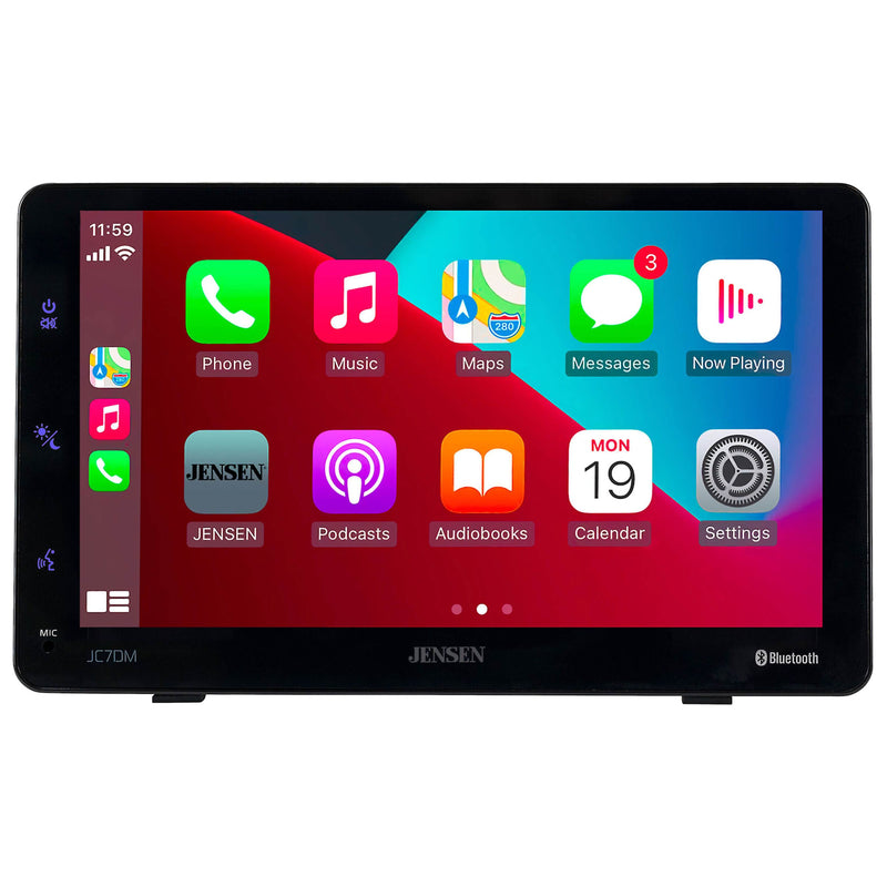 Jensen 7" Touchscreen Monitor, 12V Power Adapter w/Apple & Android Compatibility