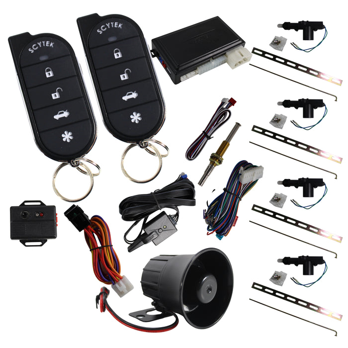 A4 5 Button Remote Engine Start, Keyless Entry, Security System w/ 2 Remotes