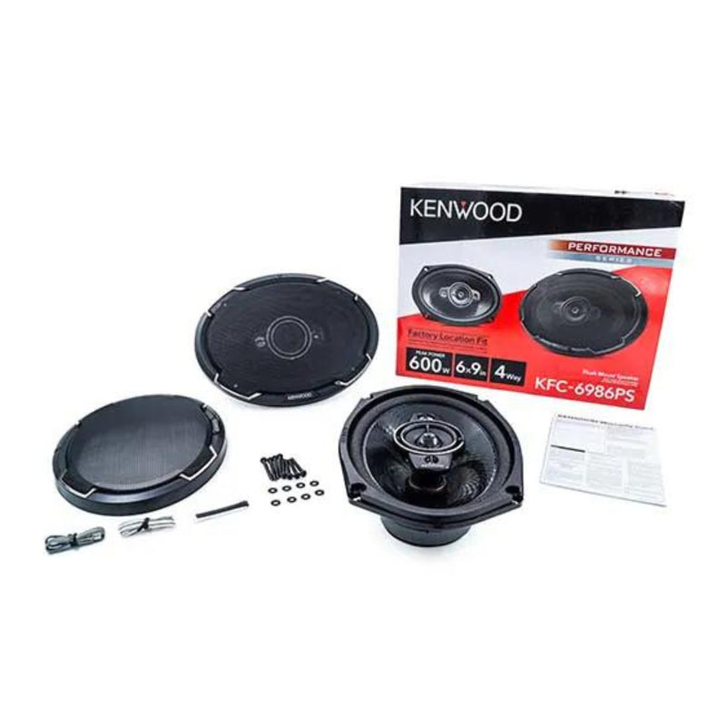 Pair of Kenwood 6"x9" Performance Series 4-ohm 600 Watts 4-Way vehicle Speakers