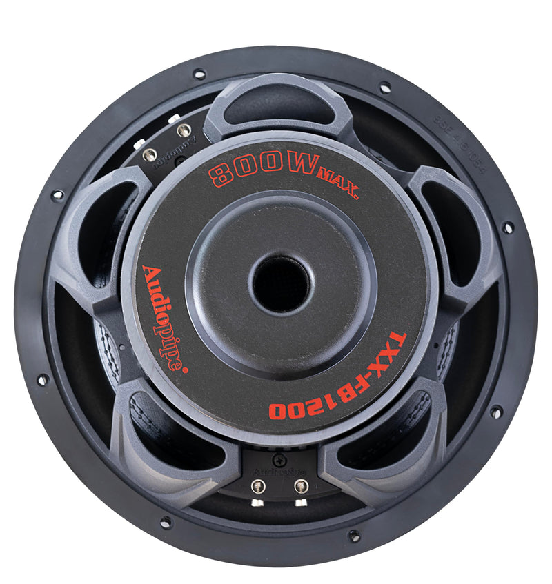Audiopipe 12" 800W Max Dual Voice Coil 4-Ohm Shallow Mount Subwoofer TXX-FB1200