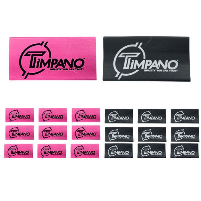 0 Gauge 3:1 Heat Shrink with Timpano Audio Logo Black/Red 20 Pack