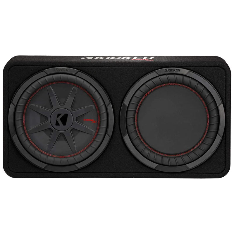 Kicker CompRT Series Dual 12" 500W RMS 2-Ohm Loaded Subwoofer Enclosure