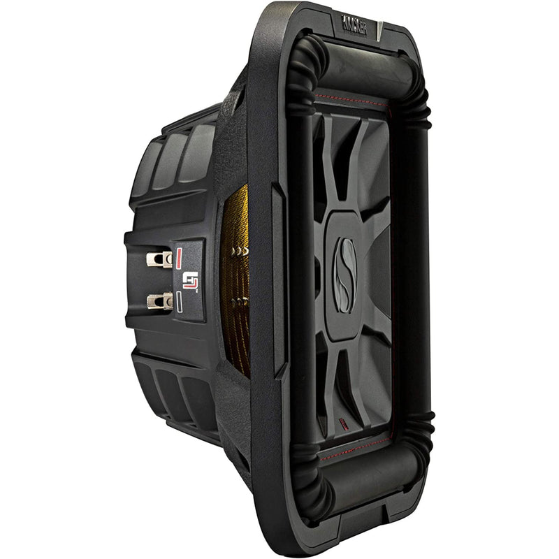 Kicker 12" 600W RMS Dual 4 Ohm L7T Shallow-Mount Solo-Baric Subwoofer 46L7T124