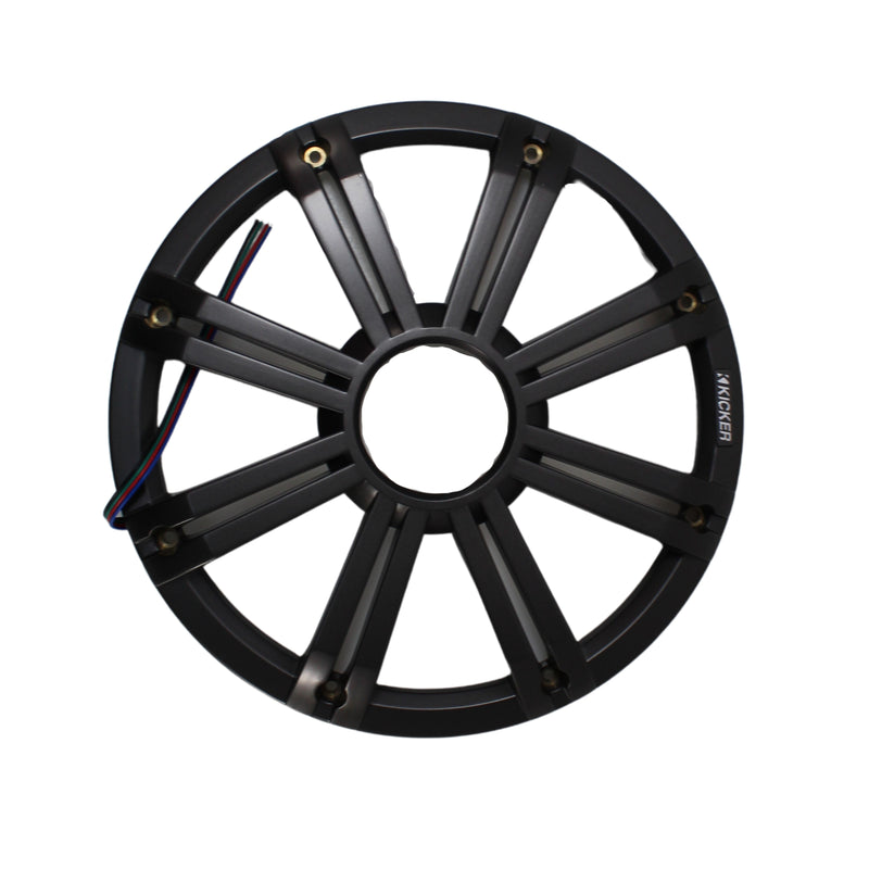 Kicker 10" Marine LED Subwoofer Grille for KM10 & KMF10 Charcoal 45KMG10C