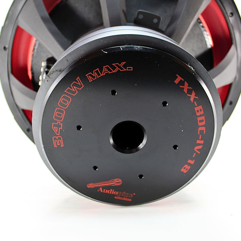 Audiopipe 18" 1700 Watt RMS Dual 4-Ohm 4" Voice Coil Subwoofer TXX-BDC-IV-18D2
