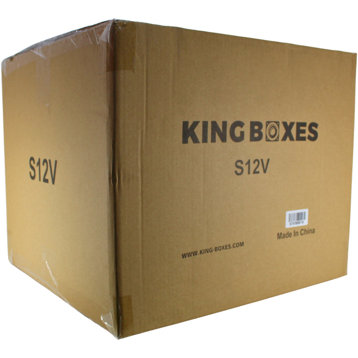 King Boxes 12" Single Ported Carpeted Universal Subwoofer Box / S12V