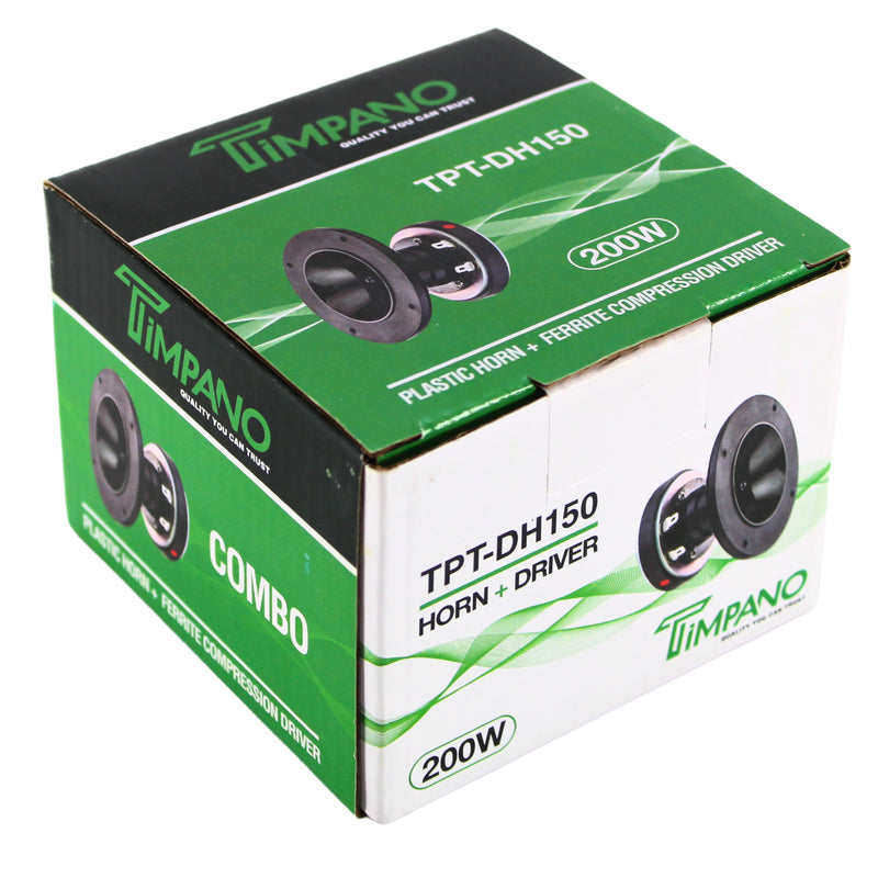 Timpano 1 Inch Exit Horn 200W 8 Ohm Ferrite Driver Loaded Tweeter TPT-DH150