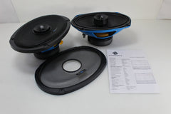 Motorcycle/Marine 6x9" Hybrid Coax 100W RMS Midrange Speakers Pair OPEN BOX