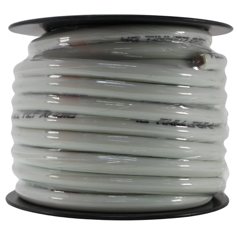 Full Tilt Audio 4GA Tinned OFC Power/Ground Wire White Lot Cut By The Foot