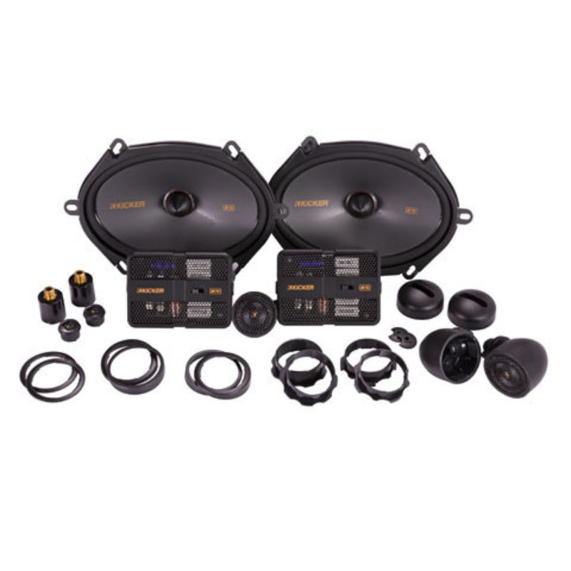 Kicker KS-Series 6x8" Component Speakers with 1 Inch Tweeters 250W Peak