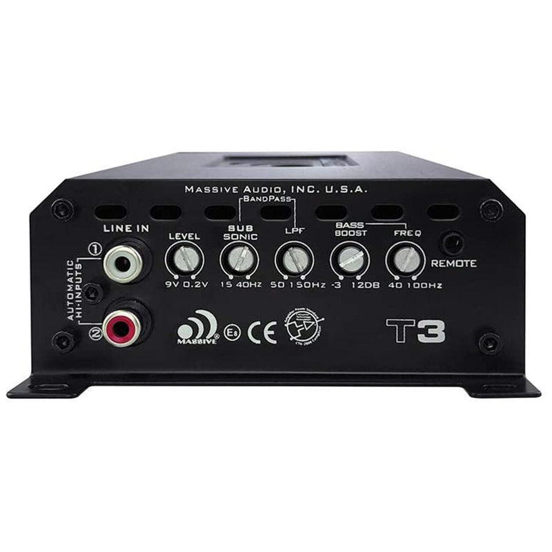 Massive Audio Trident T3 Monoblock 2.8K Watt 1-Ohm Stable Marine Amplifier