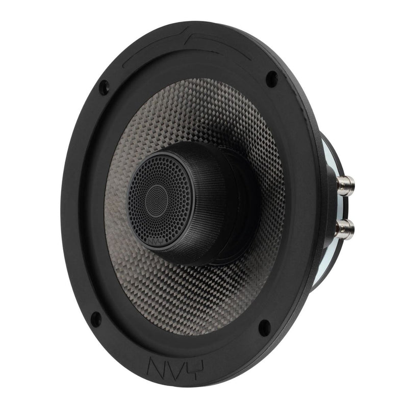 DS18 6.5" 300W RMS 4 Ohm Sealed NEO Coaxial Speakers w Bullet Tweeter Pair