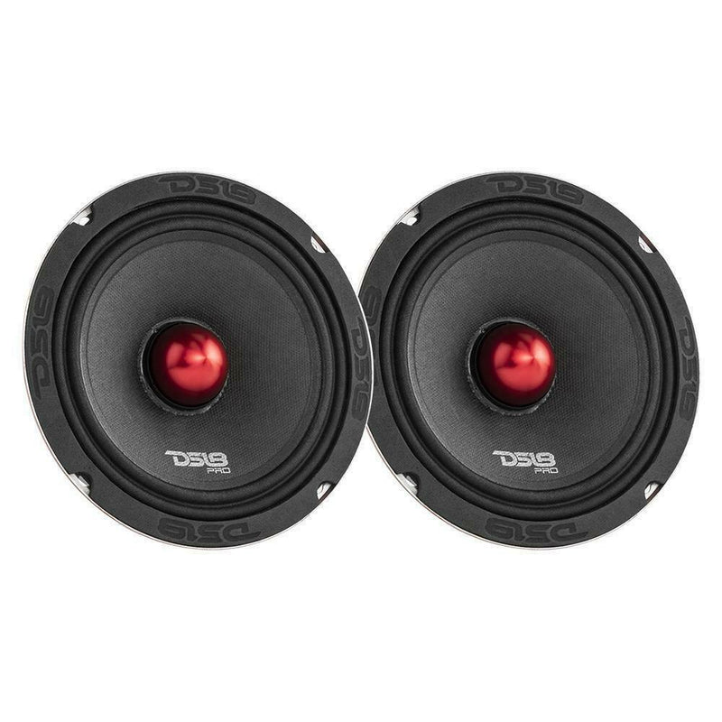DS18 PRO-X6.4BMPK2 6.5" 1480W 4 Ohm Midrange Speaker & Bullet Tweeter PRO-TWX1BK