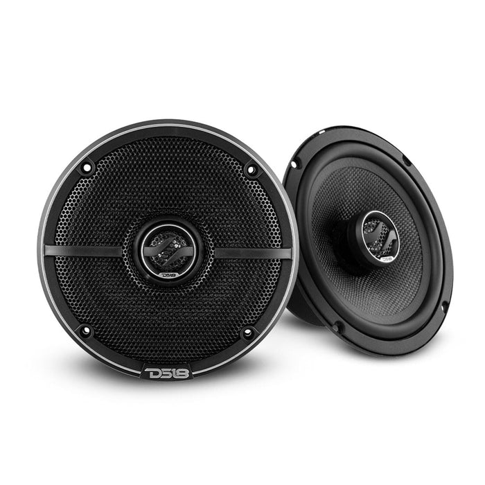 DS18 2x 6.5 & 6.9" Coaxial Speakers, 4 Ch Amp, Under Seat Sub, 2x 8AWG Amp Kits