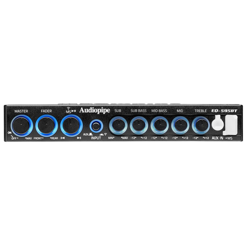 4-Band 15V 1/2 Din Wireless Streaming Line Driver Graphic Bluetooth Equalizer