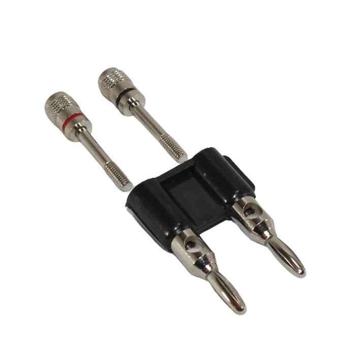 Install Bay Pair of RCA Banana Plugs Black & Red pairs RCA100-BP