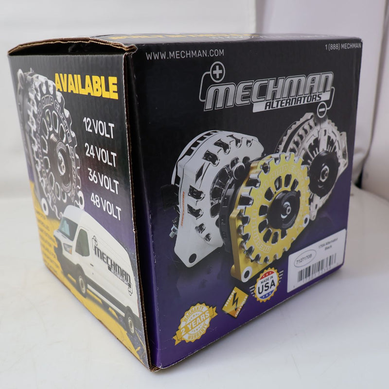 Mechman S-Series 170 Amp Racing Alternator 63 - 85 GM Black Finish OPEN BOX