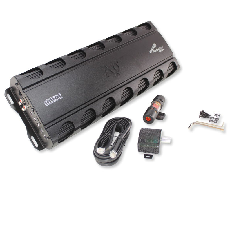 Audiopipe 2000 Watt 1 Ch 1-Ohm Class-D Car Audio Monoblock Amplifier APMQ-20001