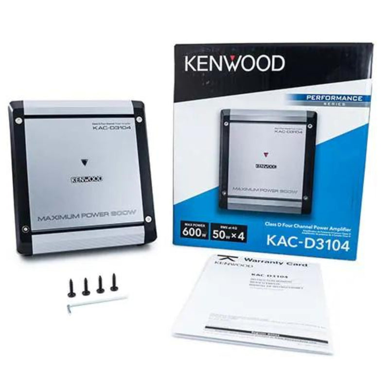 Kenwood Class D 4 Channel 2 ohm Load Capability 600 Watts Power Amplifier