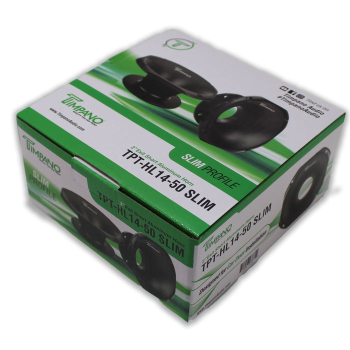 Timpano 2" Compression Driver 200W 8Ohm + Aluminum Shallow Mount Horn Car Audio