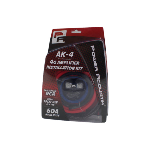 Power Acoustik 4G Amplifier Installation Kit 60A MANL Fuse AK-4