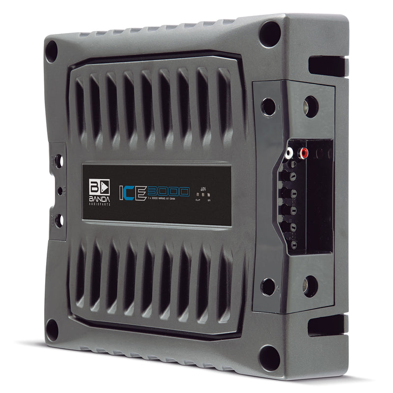 Banda 3000 Watt 1-Ohm Full Range Monoblock ICE X Line Aluminum Brazilian Amplifier