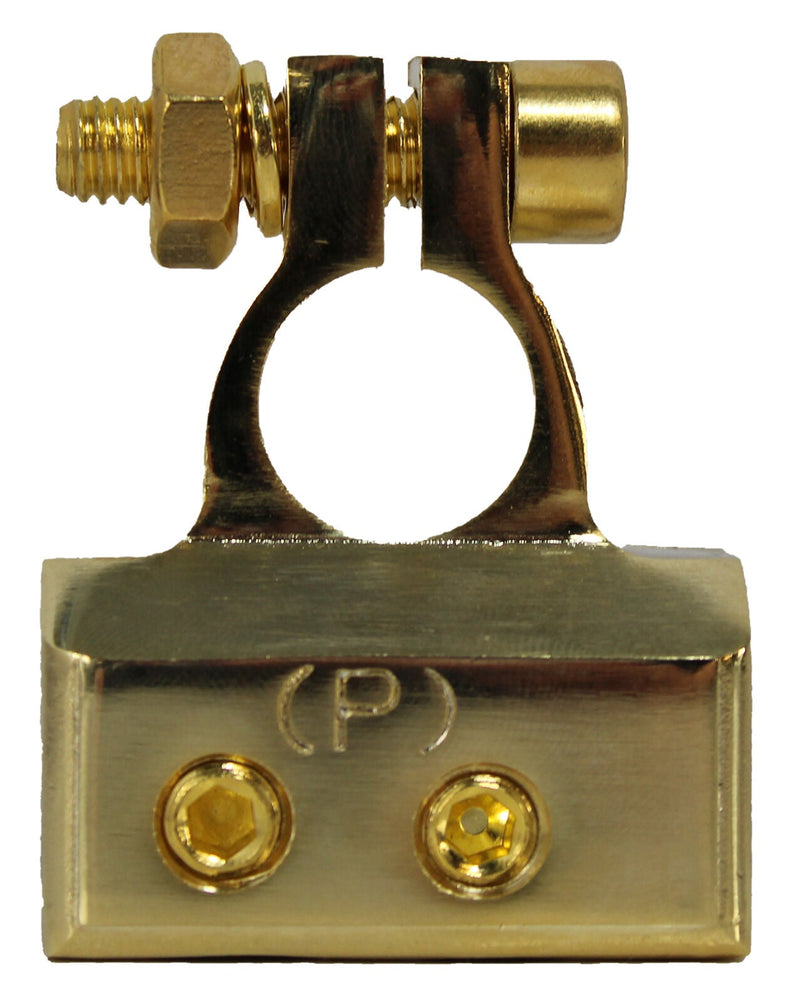 Pro Series 24K Gold-Plated Positive Battery Terminal 1/0 or 4 AWG to 8 AWG RBT
