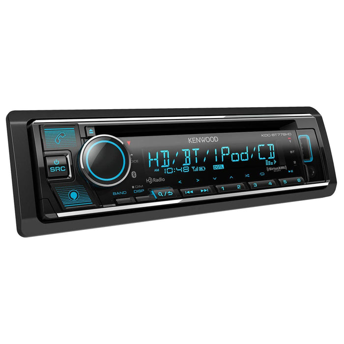 Kenwood Single DIN Bluetooth USB CD HD Radio Car Stereo Receiver KDC-BT778HD