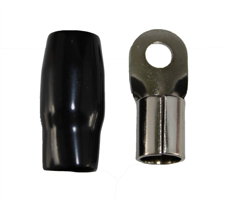 XS Power 50pk, 25 Red + 25 Black 0 AWG 8.5MM Ring Terminals Nickel Plated