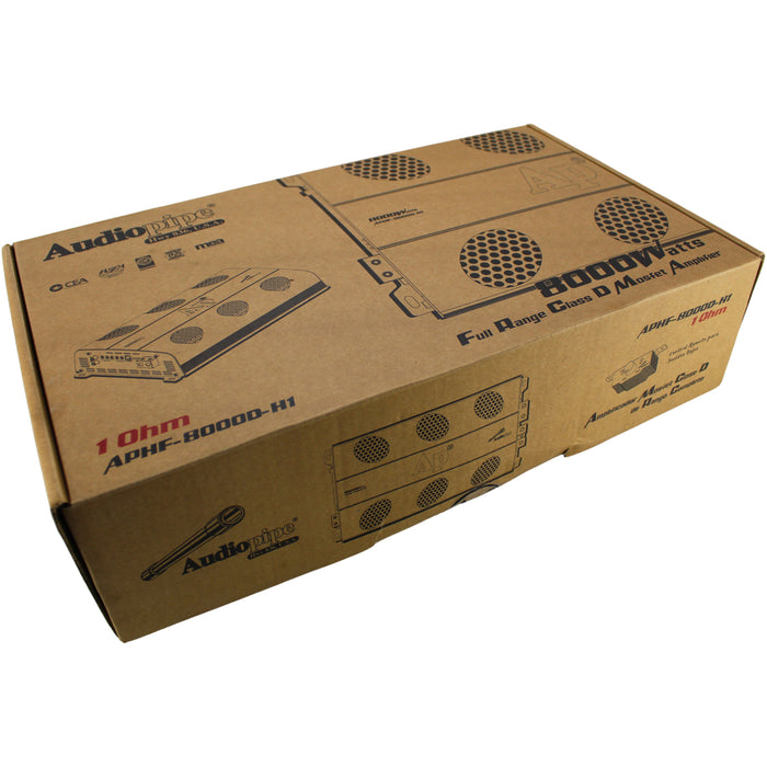 Audiopipe 8000W Full Range Class-D Mosfet Monoblock Amplifier OPEN BOX