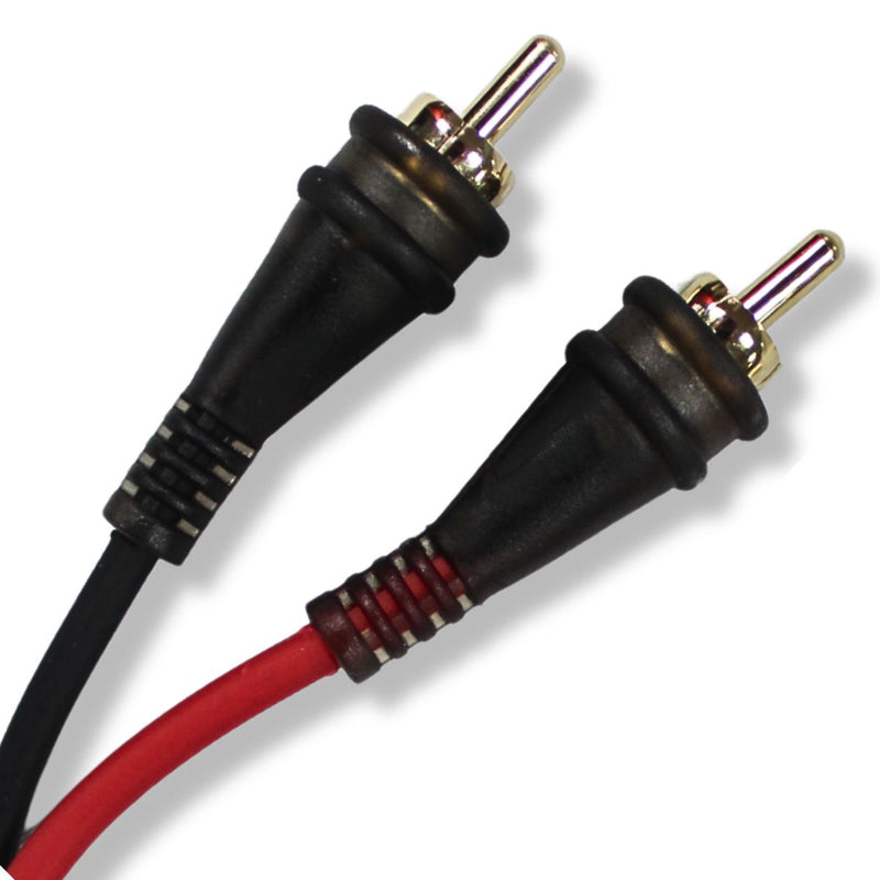 Audiopipe high-performance 6" Frosted Female to Dual Male RCA Y-Cable AMFV-YF-2M