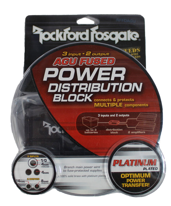 Rockford Fosgate 3 Input 2 Output AGU Fused Power Distribution Block RFFDAGU