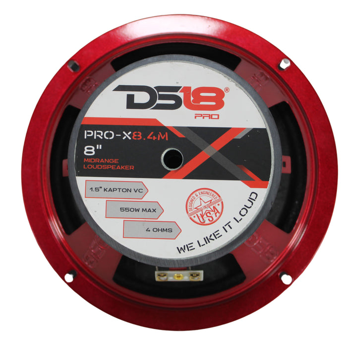 DS18 Car Audio 8" Midrange Loudspeaker 550 Watt 4 Ohm PRO-X8.4M - OPEN BOX