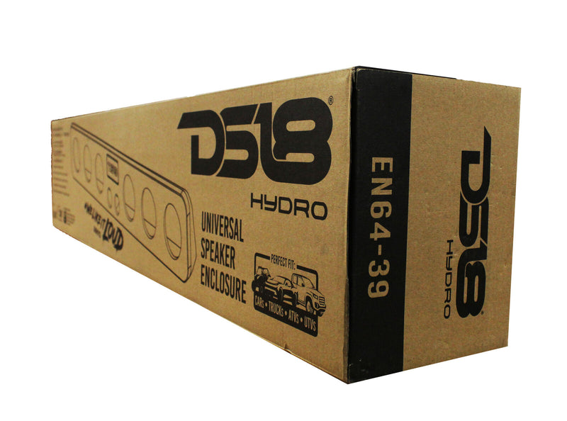 39" Universal Speaker Sound Bar Enclosure for 6 x 4" Speakers & 2 Tweeters RGB