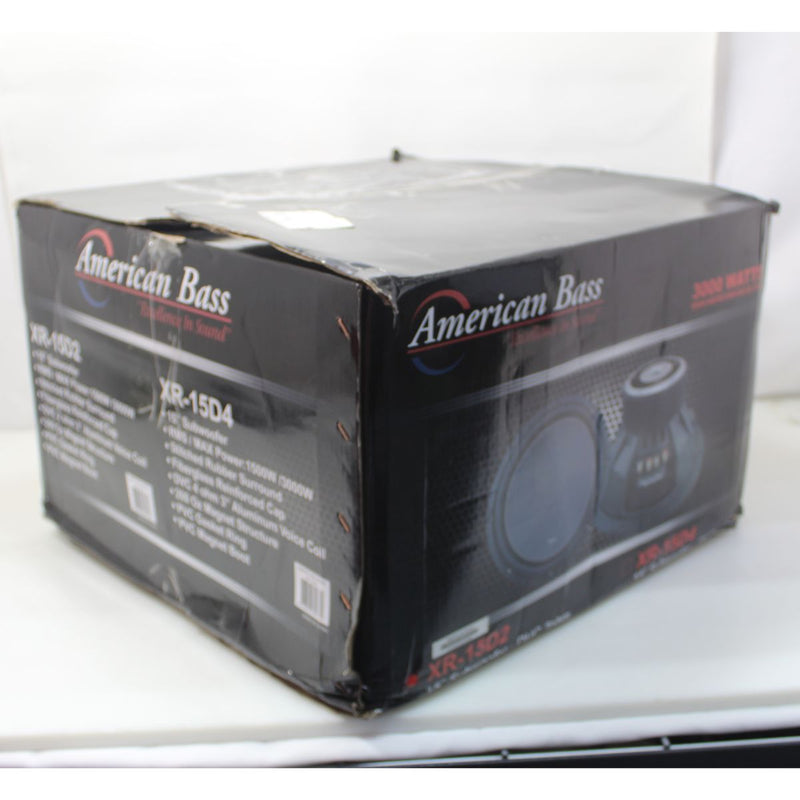 American Bass 15" 3000 W Black Subwoofer Dual 2 Ohm Voice Coil XR 15D2 OPEN BOX