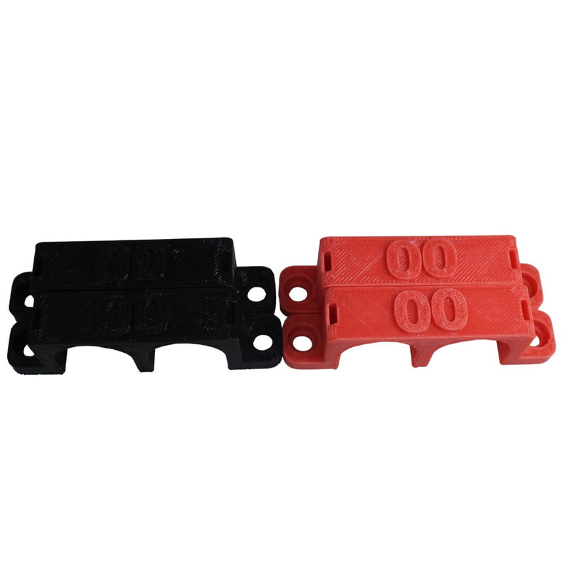 00 Gauge Cable Management Wire Comb Dual Slot Use w/ Cable Zip Tie Red/Black