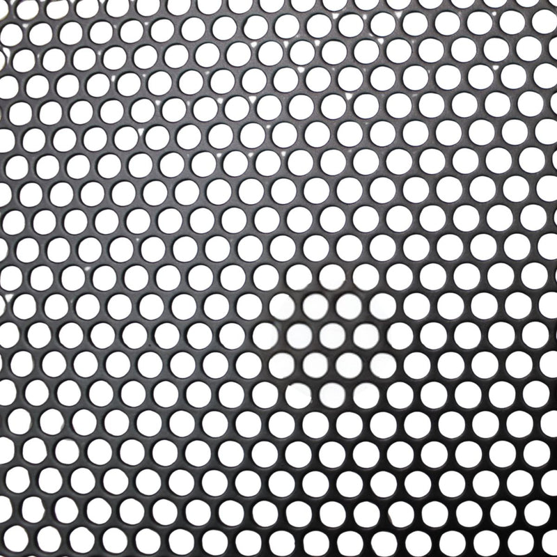 Audiopipe 2x4' Black Metal Finish Mesh Grill Sheet Staggered Rows 3/16" Holes