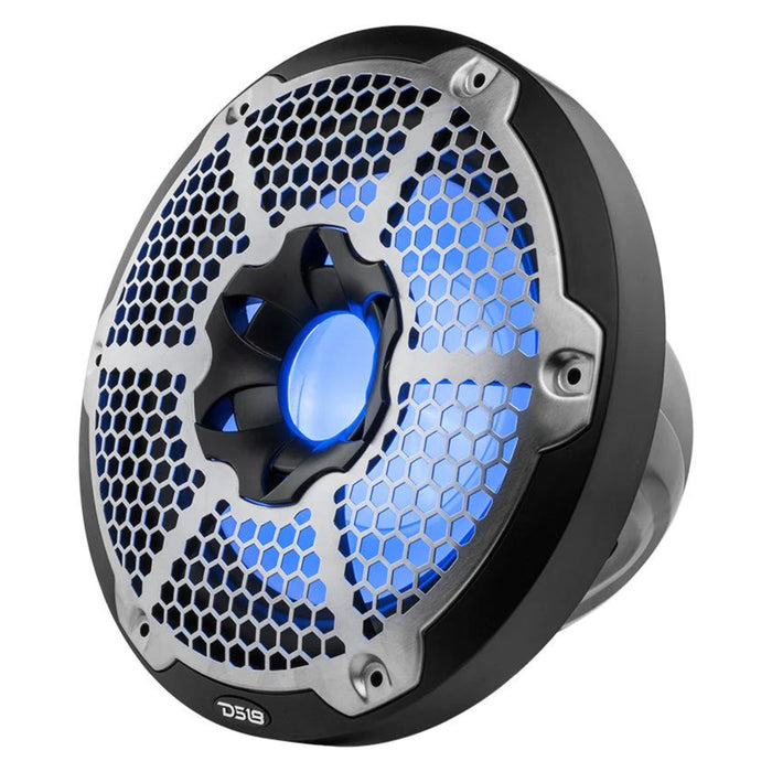 DS18 10" Marine Subwoofer w/ LED RGB Lights 600W Peak 4-Ohm Voice Coil Black