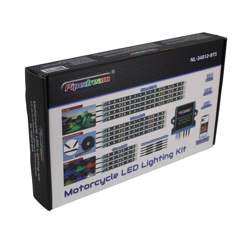 Audiopipe Pipedream Motorcycle RGB LED IPX7 Waterproof Lighting Kit NL-34812-BTS