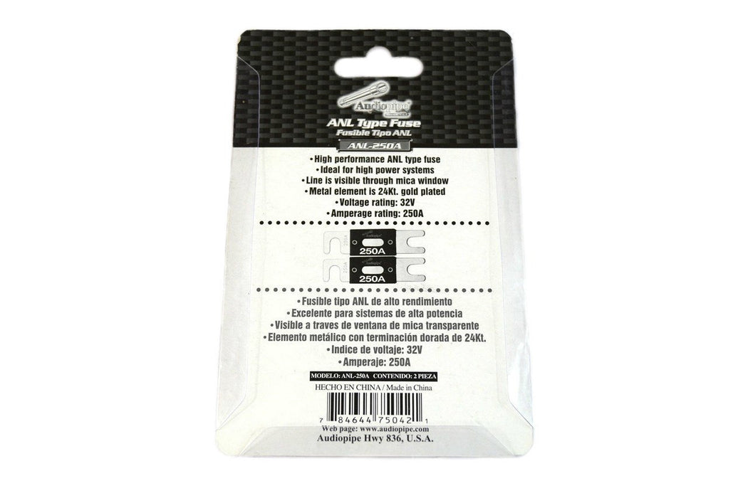 Audiopipe 225 Amp 32V Gold Plated ANL Car Audio Fuse Pair AP-ANL-225A