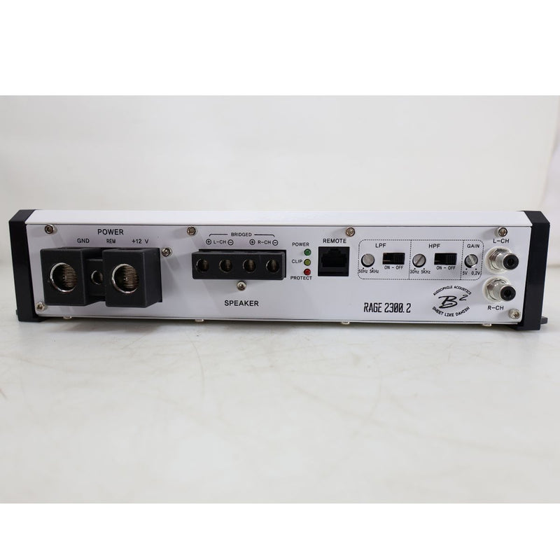 B2 Audio RAGE Amplifier Bridgeable 2300 W 2-Channel 2-Ohm Class-D 2.3K OPEN BOX