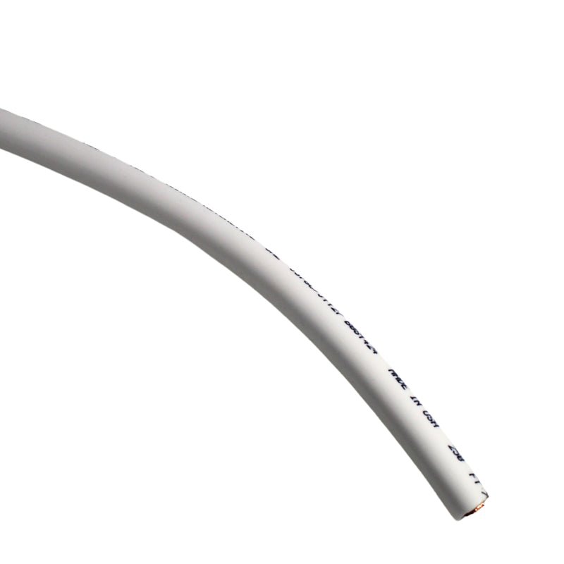 GP Car Audio 4 AWG 100% OFC Power/Ground Wire White Lot Cut By The Foot