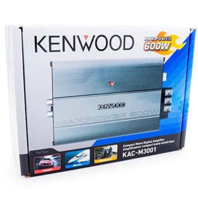 Kenwood KAC-M3001 Compact Class D Mono Amplifier 300W RMS 2 Ohm