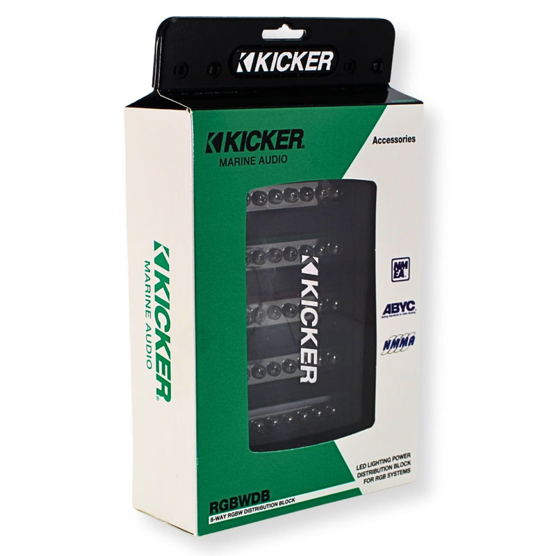Kicker Marine RGBW Distribution Block With Tinned Color Coded Bus Bars 8 Spots