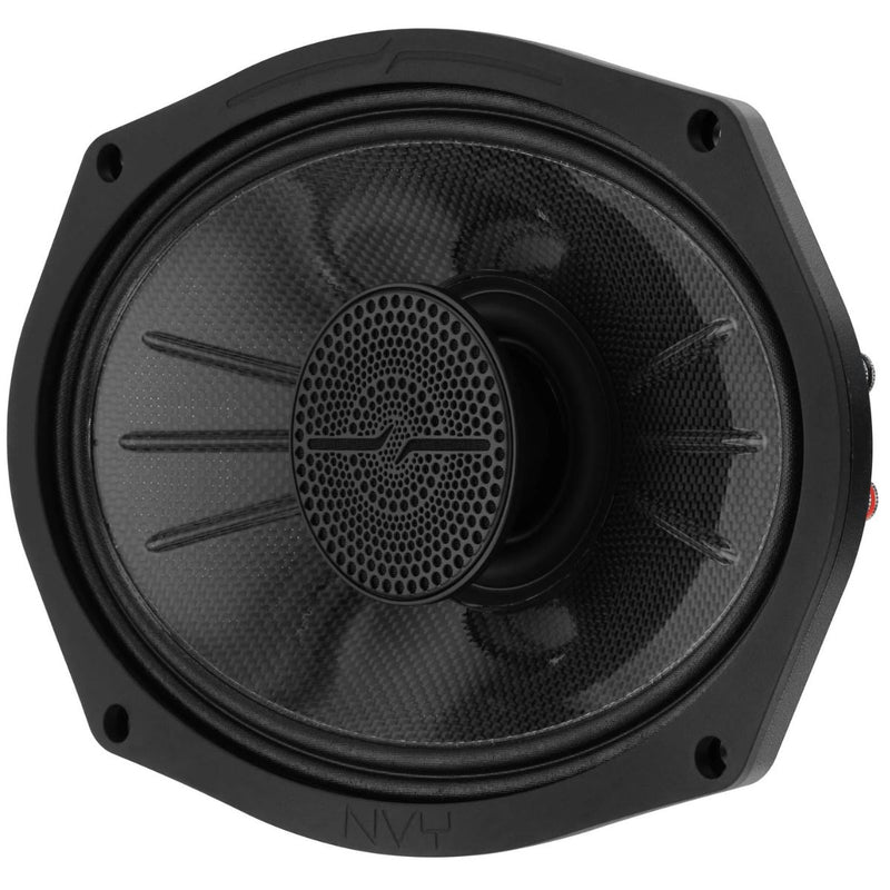 6x9" 250W RMS 4 Ohm Marine Hybrid Speakers Carbon Fiber DS18 NVY-69HDCFSL-N4