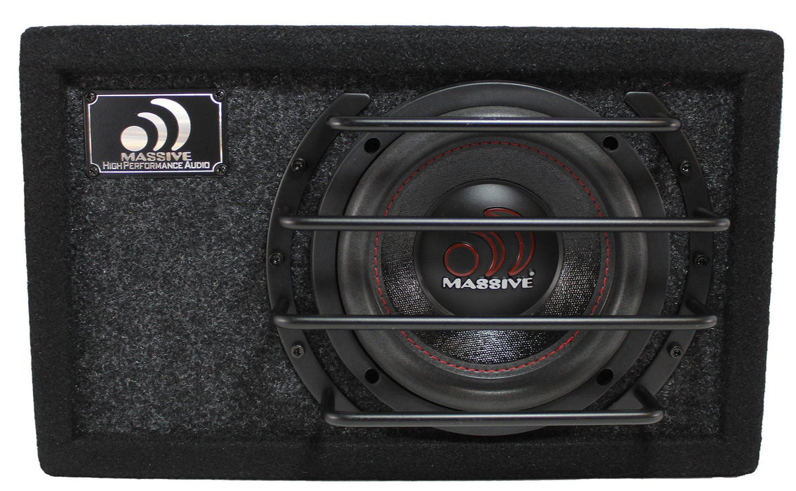 Massive Audio BG8 8" 800 Watt Dual 2 Ohm Loaded Subwoofer Ported Enclosure