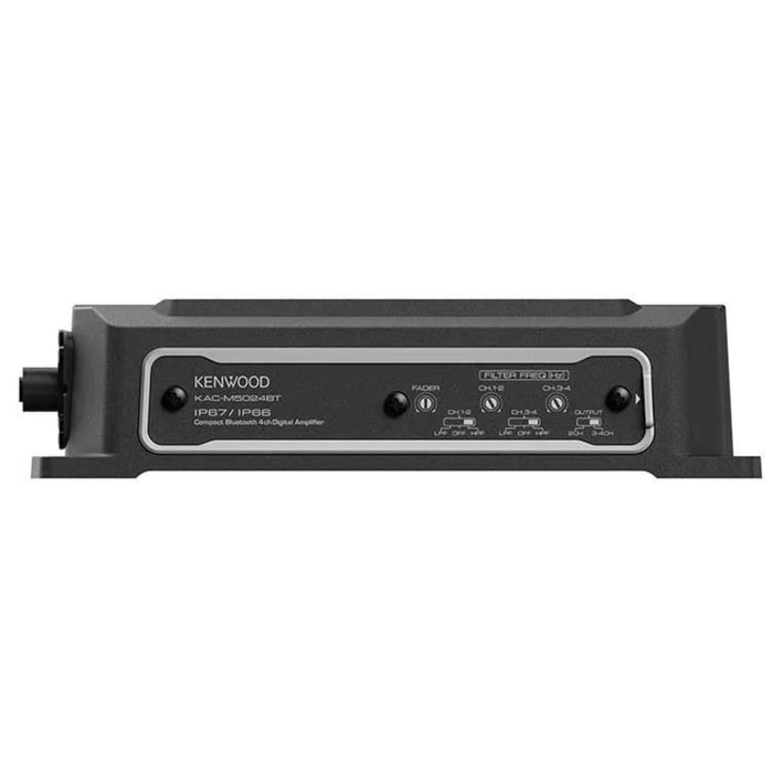 Kenwood 4 Channel 600W Bluetooth Amplifier W/ 2 Pair of 6.5' LED Marine Speakers