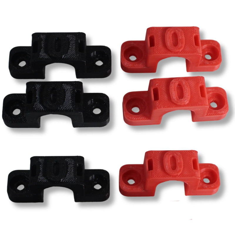 1/0 Gauge Cable Management Wire Comb Single Slot Can Use w/ Cable Tie Red/Black