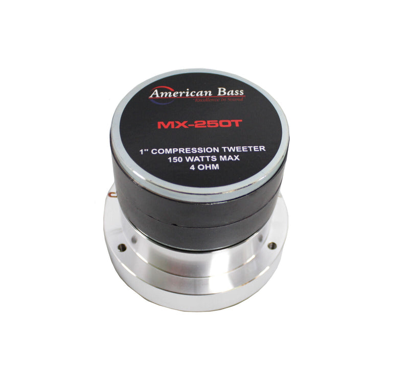 American Bass MX Series 1" 75 Watt RMS 4 Ohm Compression Tweeter MX-250T