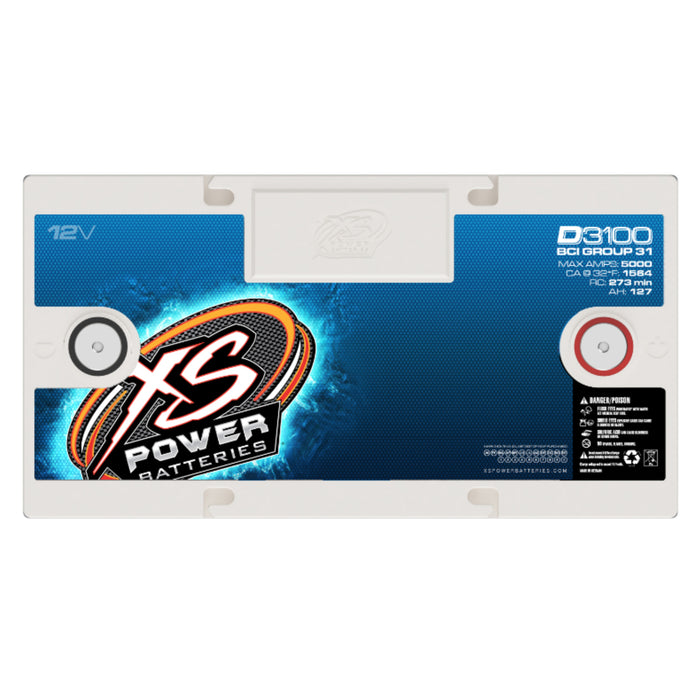 XS Power 12V BCI Group 31, 127 AH AGM Battery, 5000W Starting Battery OPEN BOX